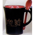 8 Oz. Spooner Mug w/Spoons in Red In & Black Matte Out Twilight